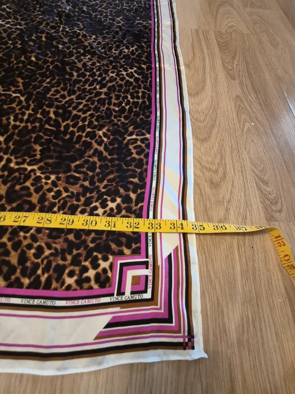 NWT Vince Camuto Prairie Leopard Square Scarf | Designer Animal Print | Silk